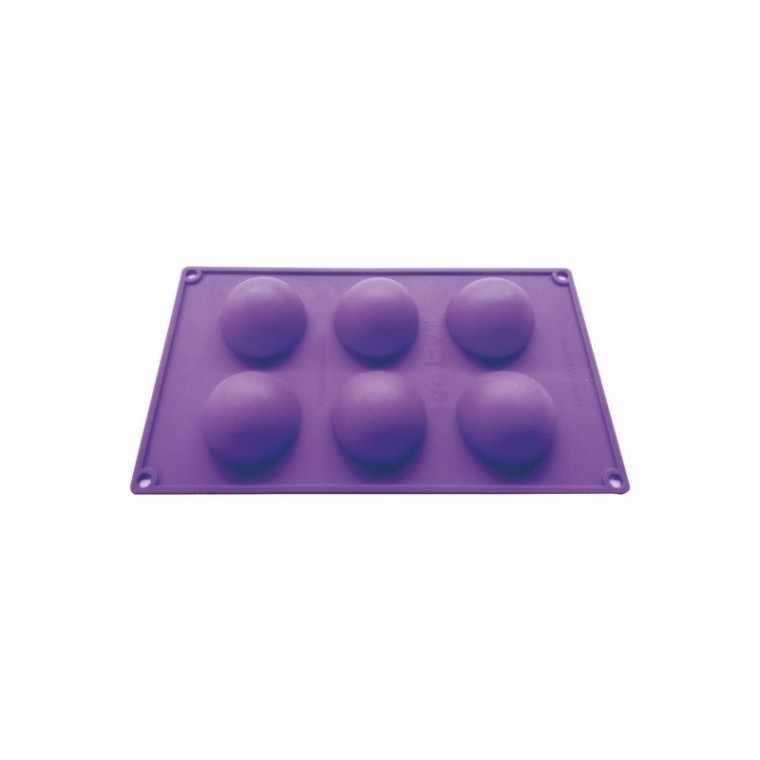 Molde Semi esfera Silicona x 6 - 6 cm Diámetro...