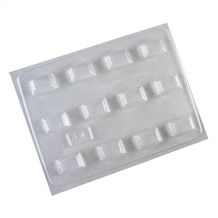 101 - Bombon Rectangulos -Chicos Con Rayitas X 12