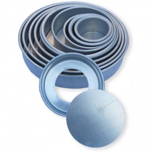 Bizcochuelo Aluminio Redondo Desfondable Alto 6 cm 2